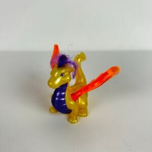 Vintage 1996 Littlest Pet Shop Dragon McDonalds Toy Yellow Purple Orange Tonka
